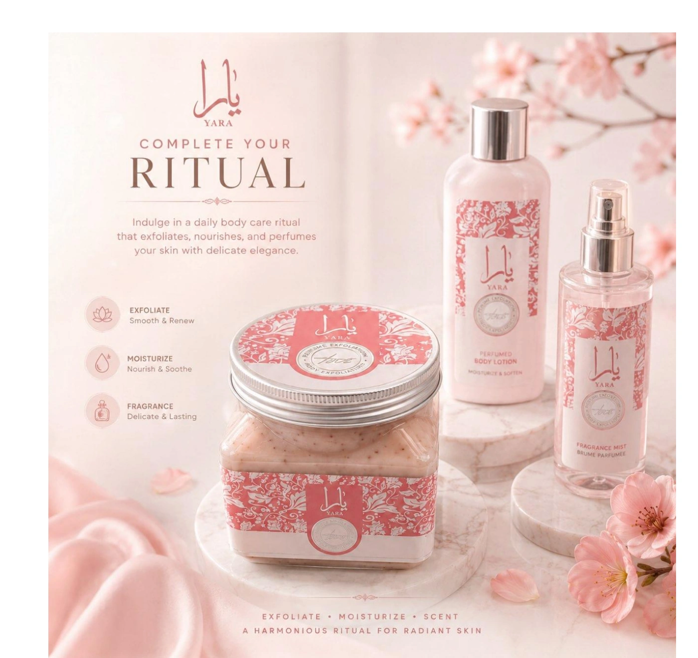 Yara Perfume Body Care Set