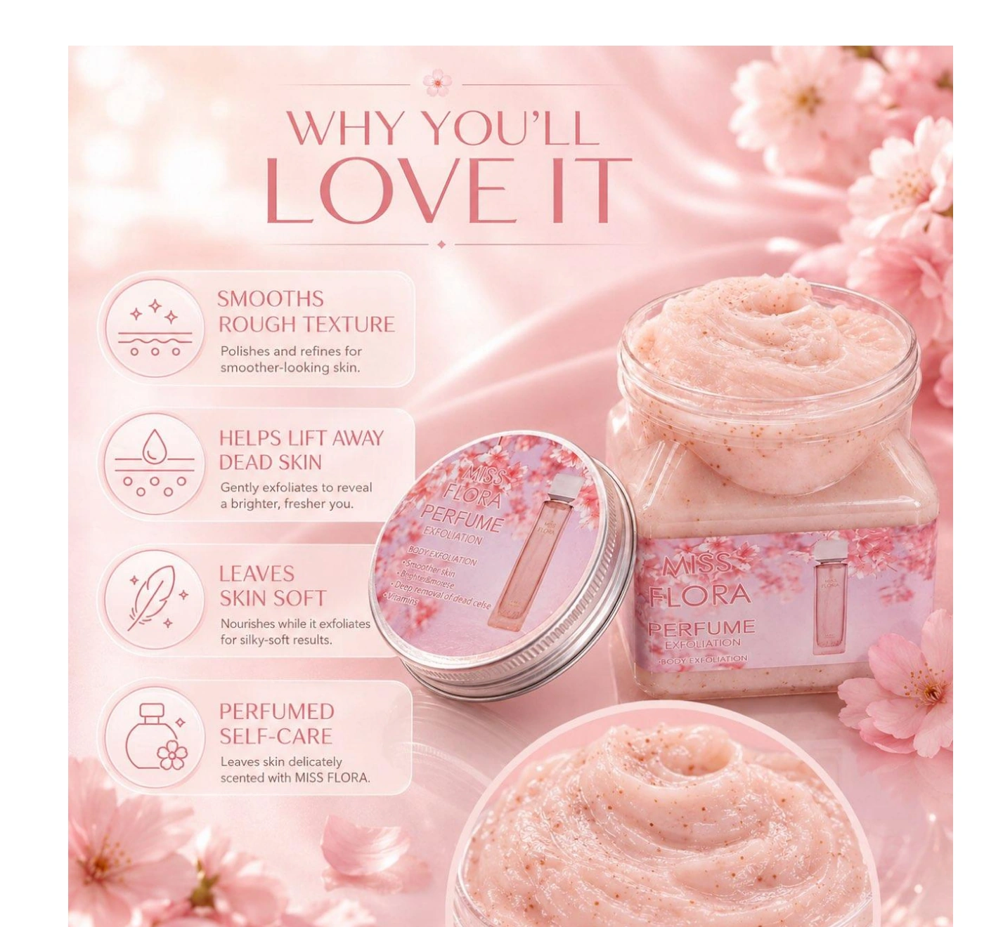 Miss Flora Perfume Body Scrub
