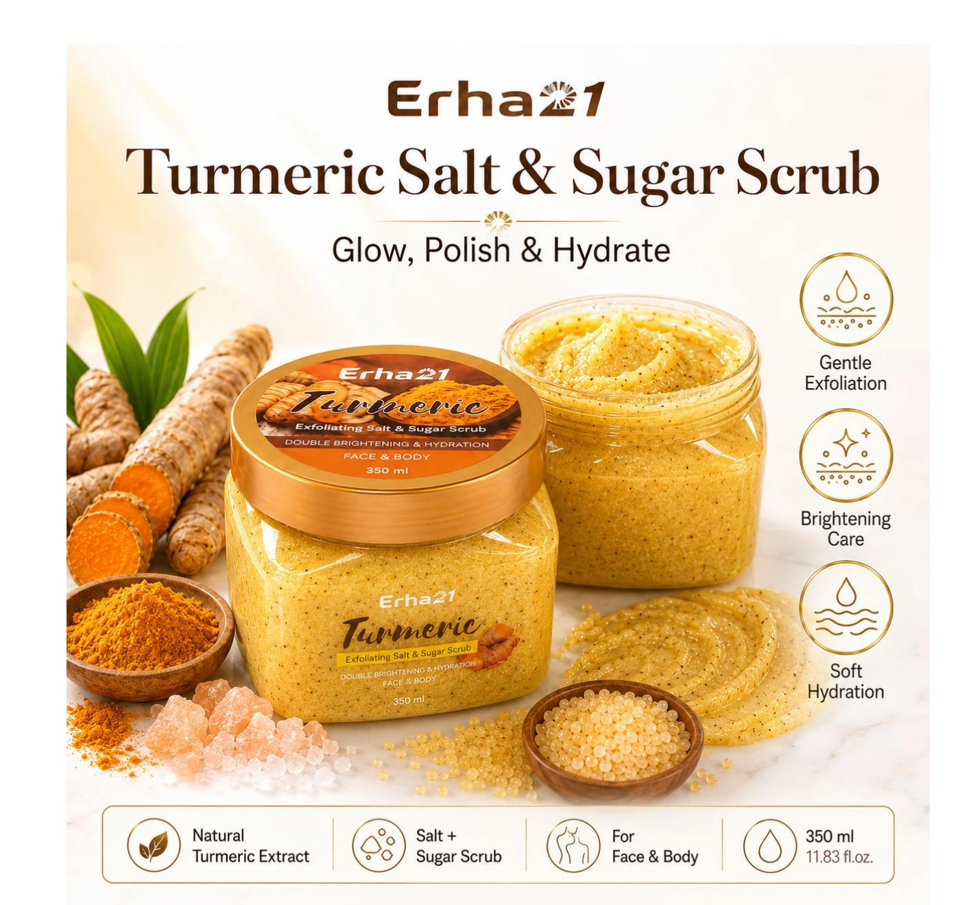 Turmeric Salt + Sugar Scrub