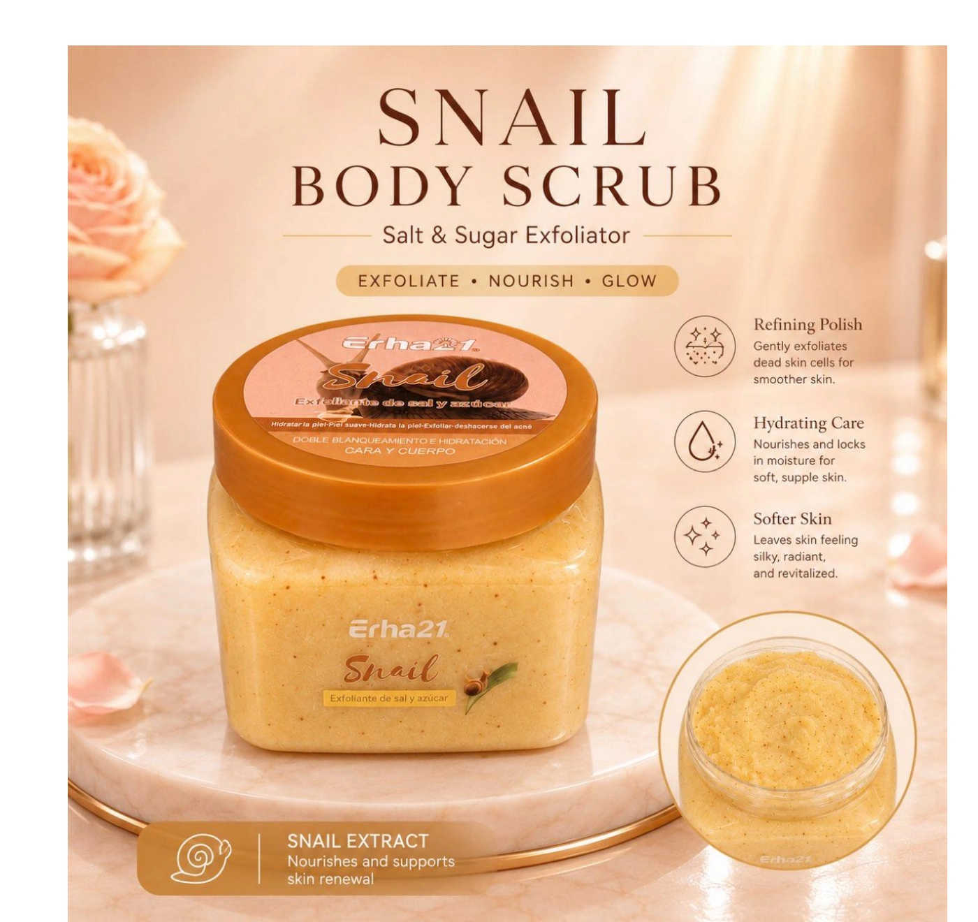 Snail Salt + Sugar Scrub